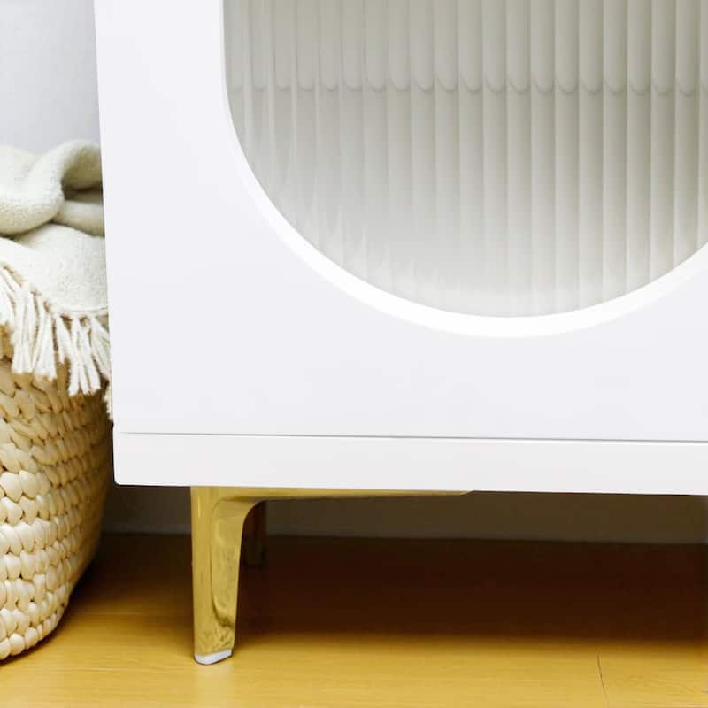 Modern Wood Extendable TV Stand, Rectangular Media Console with 4 Cabinets for TVs up to 89", Adjustable Design