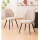 preview thumbnail 3 of 47, Set of 2 Modern Dining Chairs, Armless Upholstered Side Chairs Cream