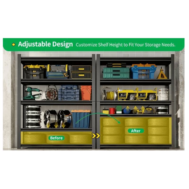 63" Industrial Heavy Duty 4-Tier Shelving Unit