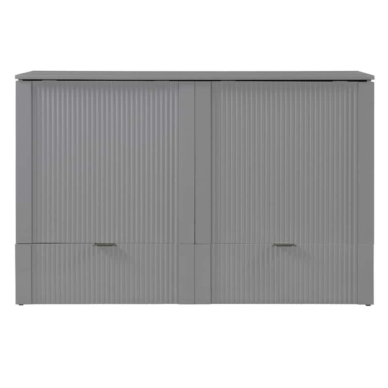 Murphy Bed with Drawer, Sockets and USB Ports, Pulley Structure Design