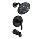 preview thumbnail 1 of 3, BATHLET 5-Function Spray Shower Faucet Set Wall Mounted and Tub Spout With Valve Matte Black