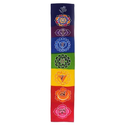 Handmade Floral Chakra Batik Rayon Wall Hanging (Indonesia)