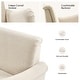 preview thumbnail 8 of 62, HULALA HOME Adika 51"W Farmhouse Striped Linen Upholstered Loveseat with Solid Wood Spindle Legs