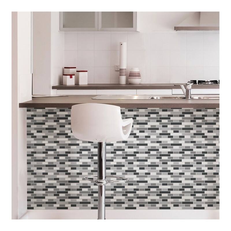 Smoked Glass Peel & Stick Backsplash Tiles