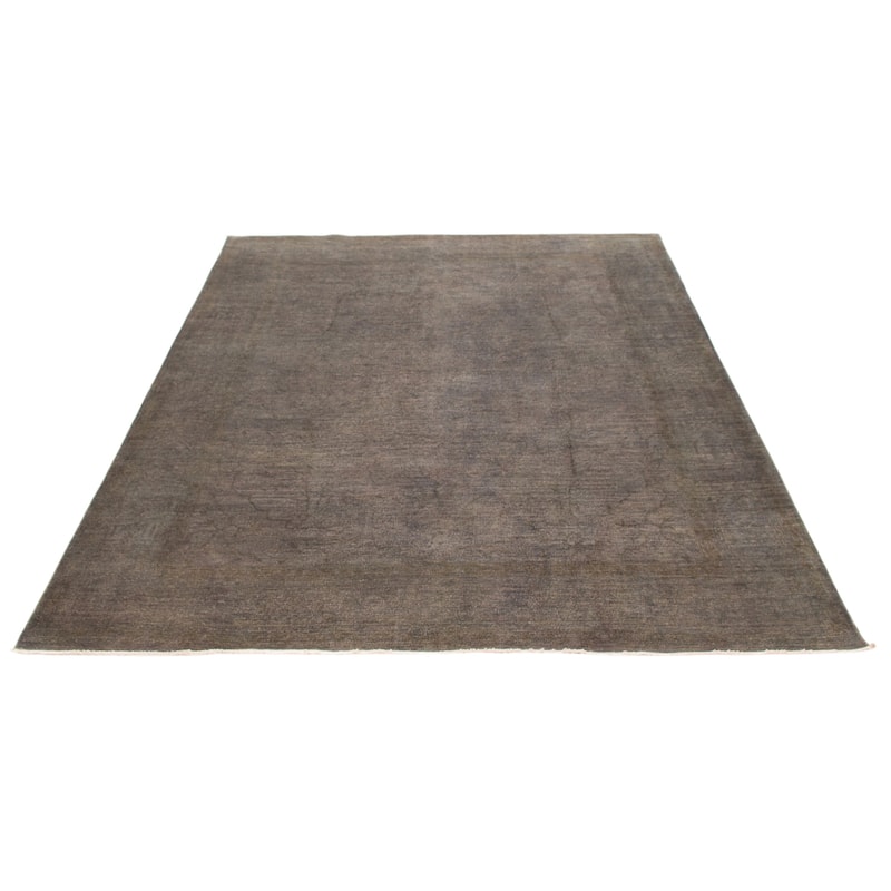 ECARPETGALLERY Hand-knotted Vibrance Dark Grey Wool Rug - 9'1 x 11'6