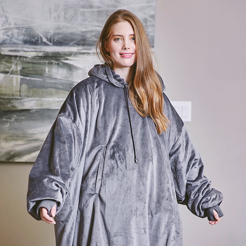 Nestl Warm Oversized Unisex Wearable Blanket Hoodie - Reversible Cozy Snuggle Hoodie Blanket - Giant Sweater Blanket Hoodie