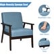 preview thumbnail 18 of 64, Costway Set of 2 Fabric Accent Armchair Solid Wood Upholstered Lounge - See Details