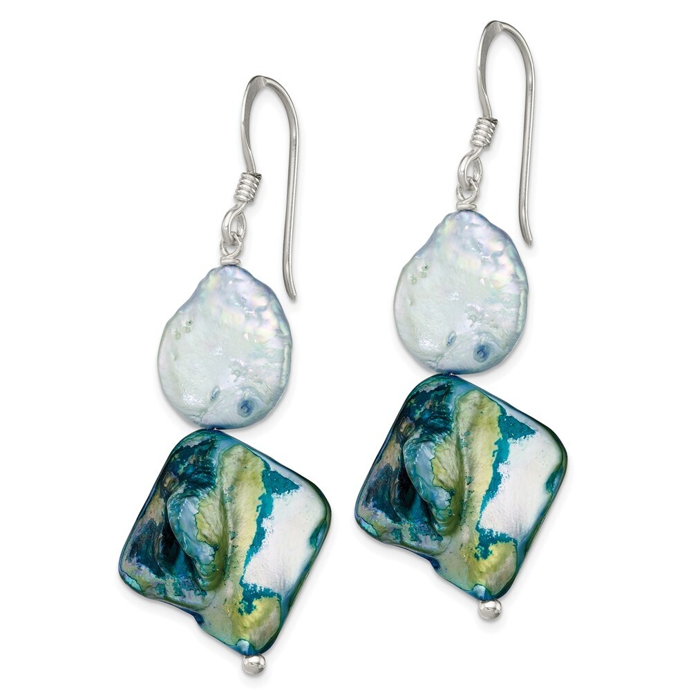 Southern blue Silver 925 · Mother of Pearl · Earrings 