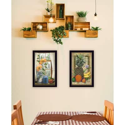 Trendy Decor 4U "Flowers & Fruit" Printed Framed Wall Art by Ed Wargo