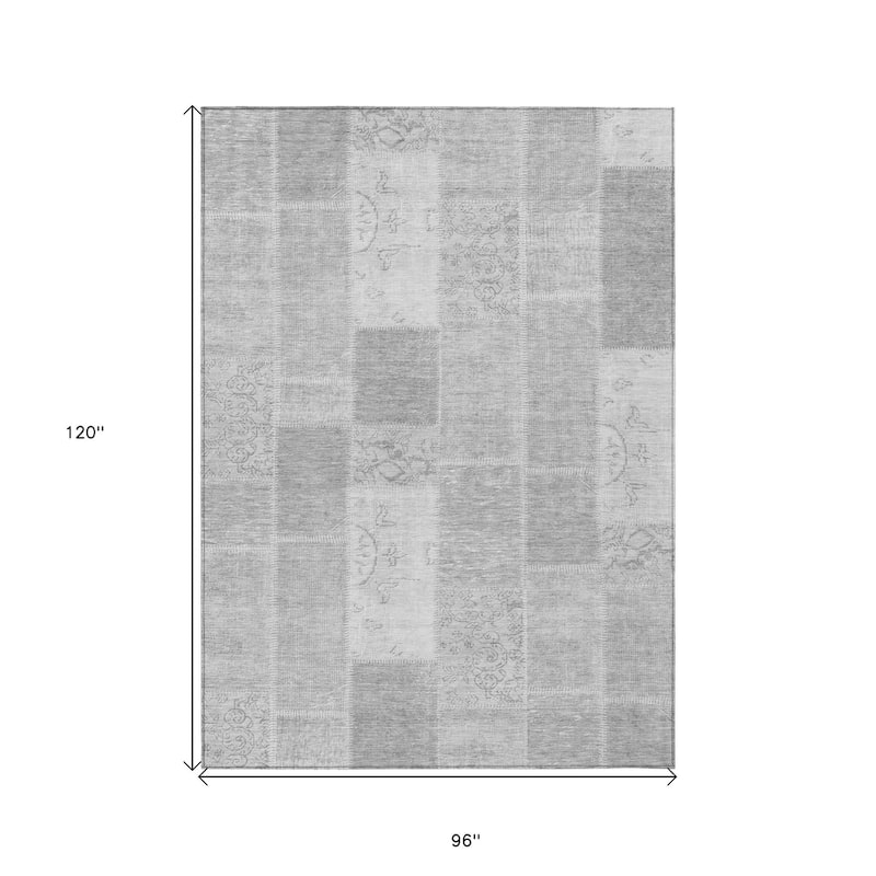 HomeRoots Patchwork Traditional Rectangle Outdoor Rug