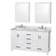 Option White, White Carrara Marble Top, Chrome Trim