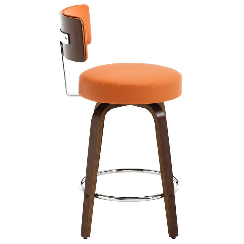 Faux Leather Upholstered Swivel Counter/ Bar Stools Set of 1/2/4