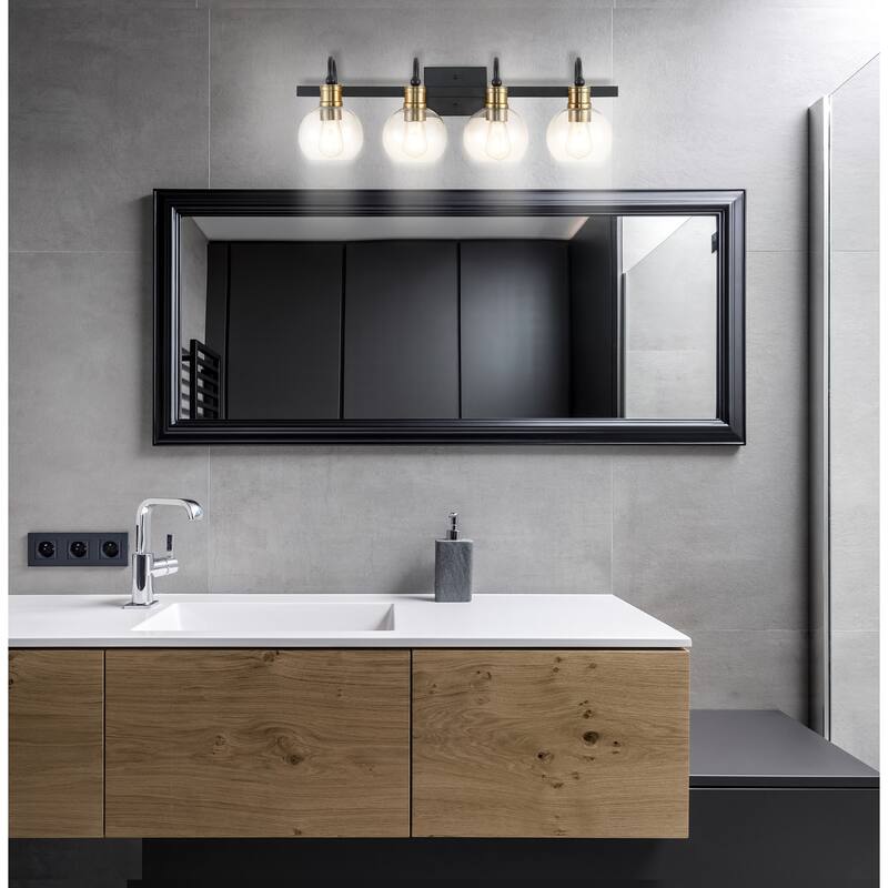Kurtz Iron/Glass Rustic Vintage LED Vanity Light, by JONATHAN Y