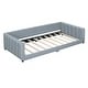 preview thumbnail 6 of 16, Queen Size & Twin XL Size Upholstered Platform Bed, Mother & Child Bed, PU Leather, Gray
