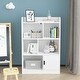 preview thumbnail 7 of 7, Kids Bookcase, Bookshelf with 6 Compartments, Freestanding Shelves for Bedroom, Living Room, Office, Closet, School in White