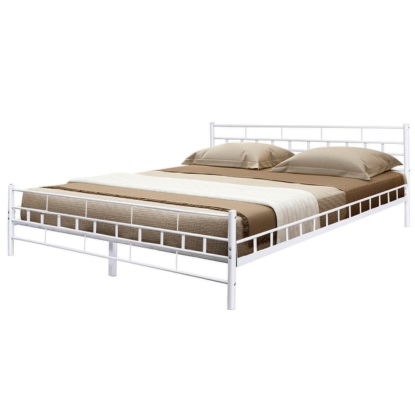 Costway White Queen Size Wood Slats Bed Frame Platform Headboard Overstock 17765559 It has now turn into an extremely appealing not just because of the visual appeal yet. overstock com