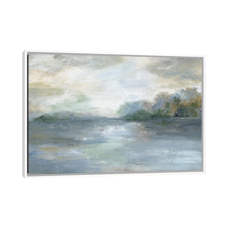 iCanvas "Blue Ethereal" by Nan Framed Canvas Print - White - 26x40