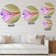 preview thumbnail 4 of 7, Designart 'Natural agate' Oversized Modern Wall CLock