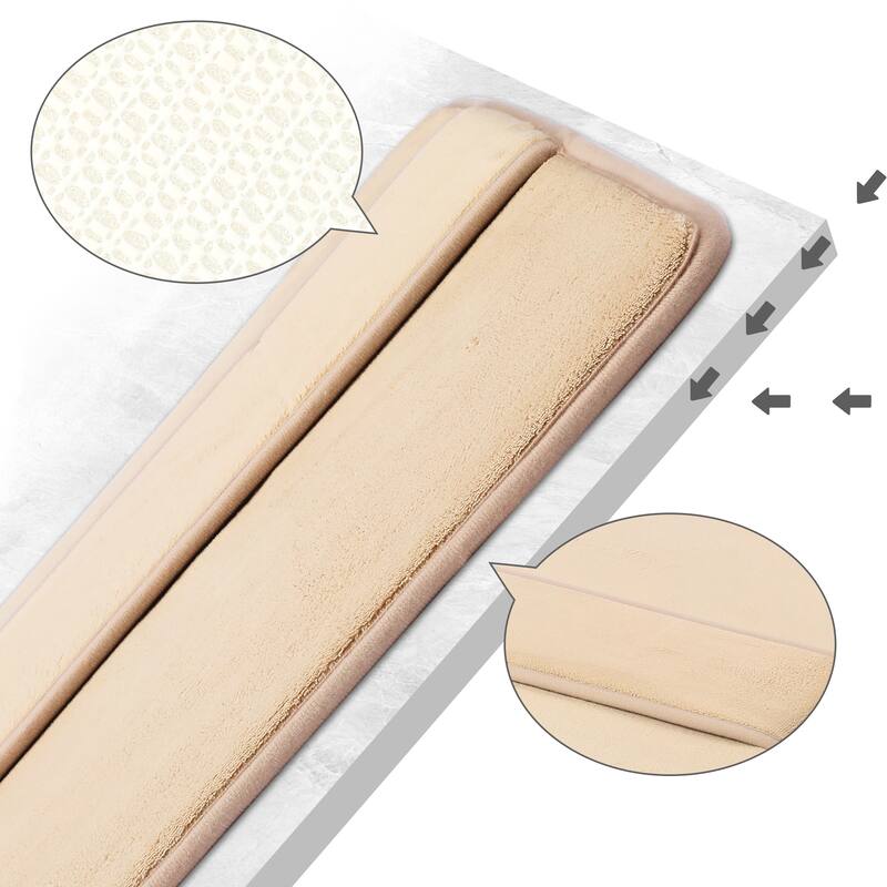 Memory Foam Bath Mat, Absorbent Non Slip Bath Rug, Thick Bath Rug Carpet for Bathroom Floor, Tub and Shower