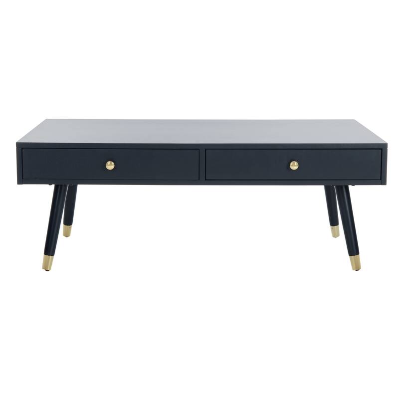 SAFAVIEH Levinson Mid-Century Gold Cap Coffee Table - 48" x 24" x 18"