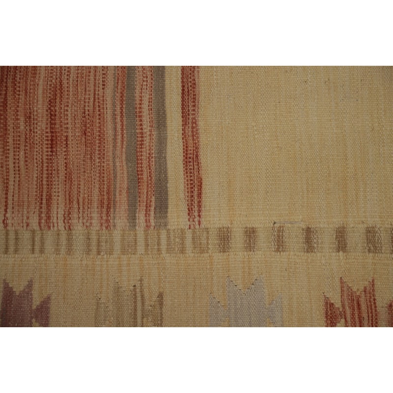 Hand Woven Oriental 100% Wool Carpet Southwestern Tribal Multi-Colored Kilim Area Rug - 6' 9'' X 4' 9''