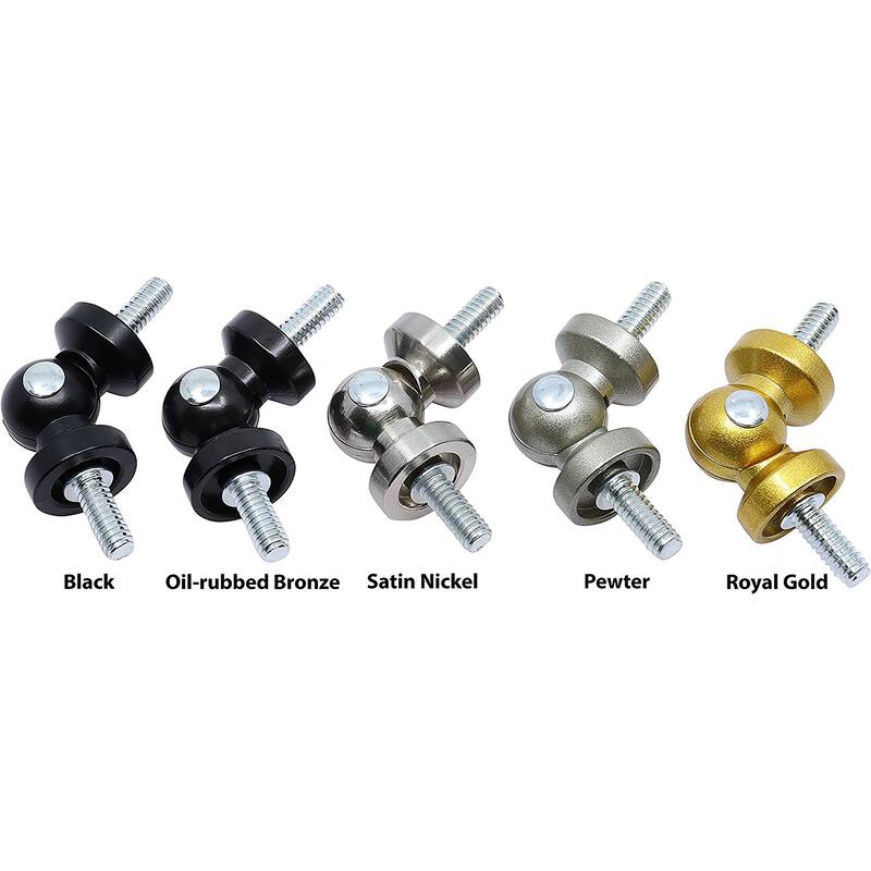 MERIVILLE Hinged Elbow Connector - Designed for Bay Window Curtain Rods or Corner Drapery Rods up to 1-inch Diameter