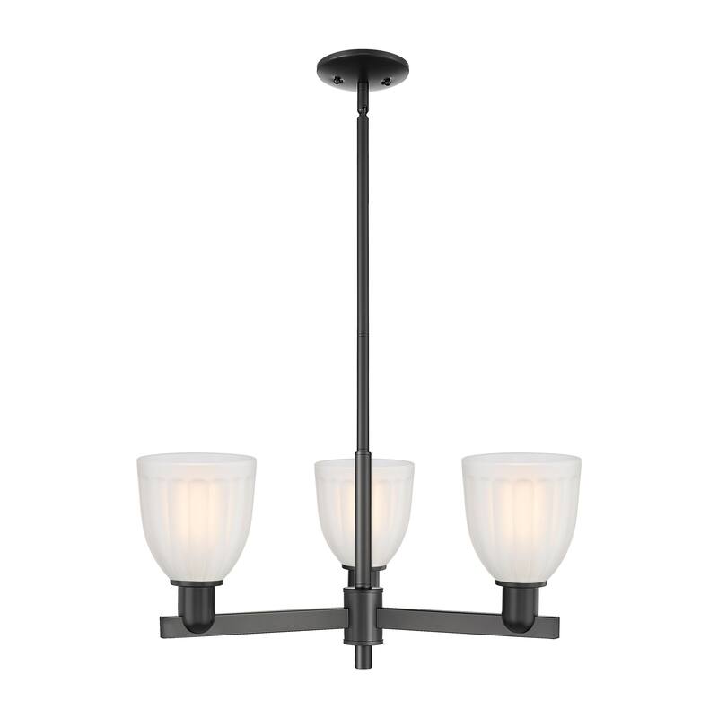 Innovations Lighting Endless Possibilities Arcadia - Brookfield - 3 Light 28" Stem Hung Chandelier - Matte Black