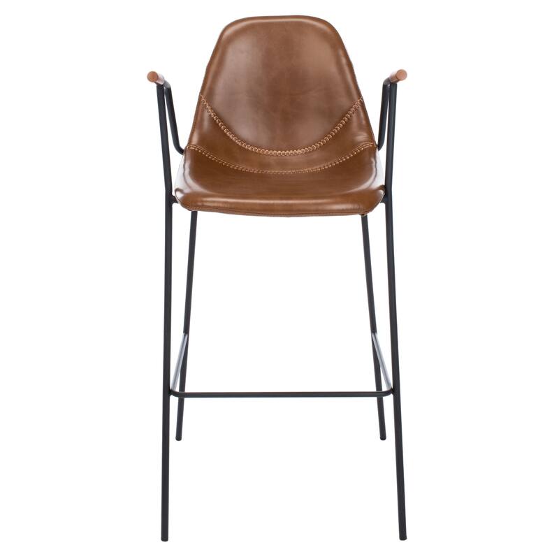 SAFAVIEH Coral Mid-Century Bar Stool - 25" W x 21.5" D x 39" H - 21Wx21Dx42H