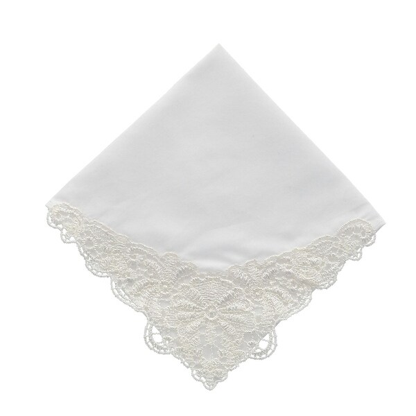 CTM® Women's Rachel Guipure Lace Handkerchief - one size