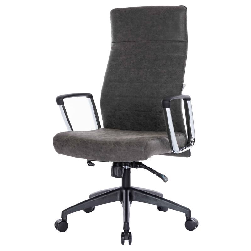 Hilton Modern High Back Ergonomic Leather Office Chair with Adjustable Height, Swivel, and Tilt for Conference or Executive Desk
