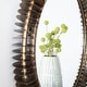 preview thumbnail 4 of 5, SAFAVIEH Storm 30-inch Brass Round Mirror - 30" W x 3.5" L x 30" H