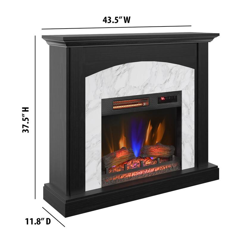 duraflame® Electric Fireplace Wall Mantel, Faux Marble