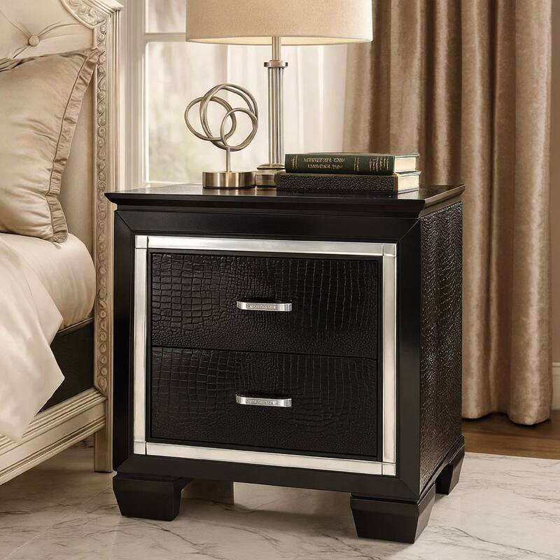 Bellanova Contemporary Night Stand In Black
