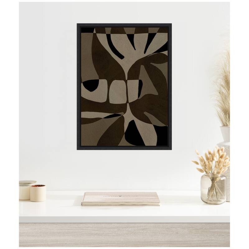 Kate and Laurel Sylvie Contour 2 Framed Canvas by Shatha Al Dafai
