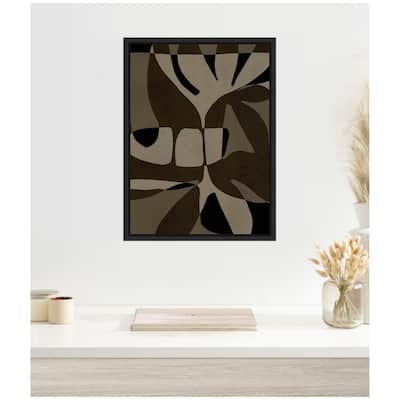 Kate and Laurel Sylvie Contour 2 Framed Canvas by Shatha Al Dafai
