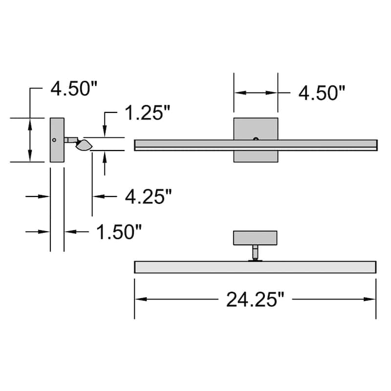 Access Lighting Float Adjustable LED Vanity - Acrylic Lens - Dedicated LED - 24.25" W