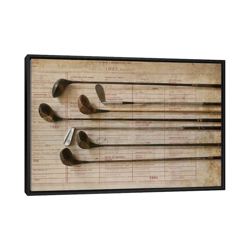 iCanvas "Golf II" by Symposium Design Framed Canvas Print - Black - 26x40
