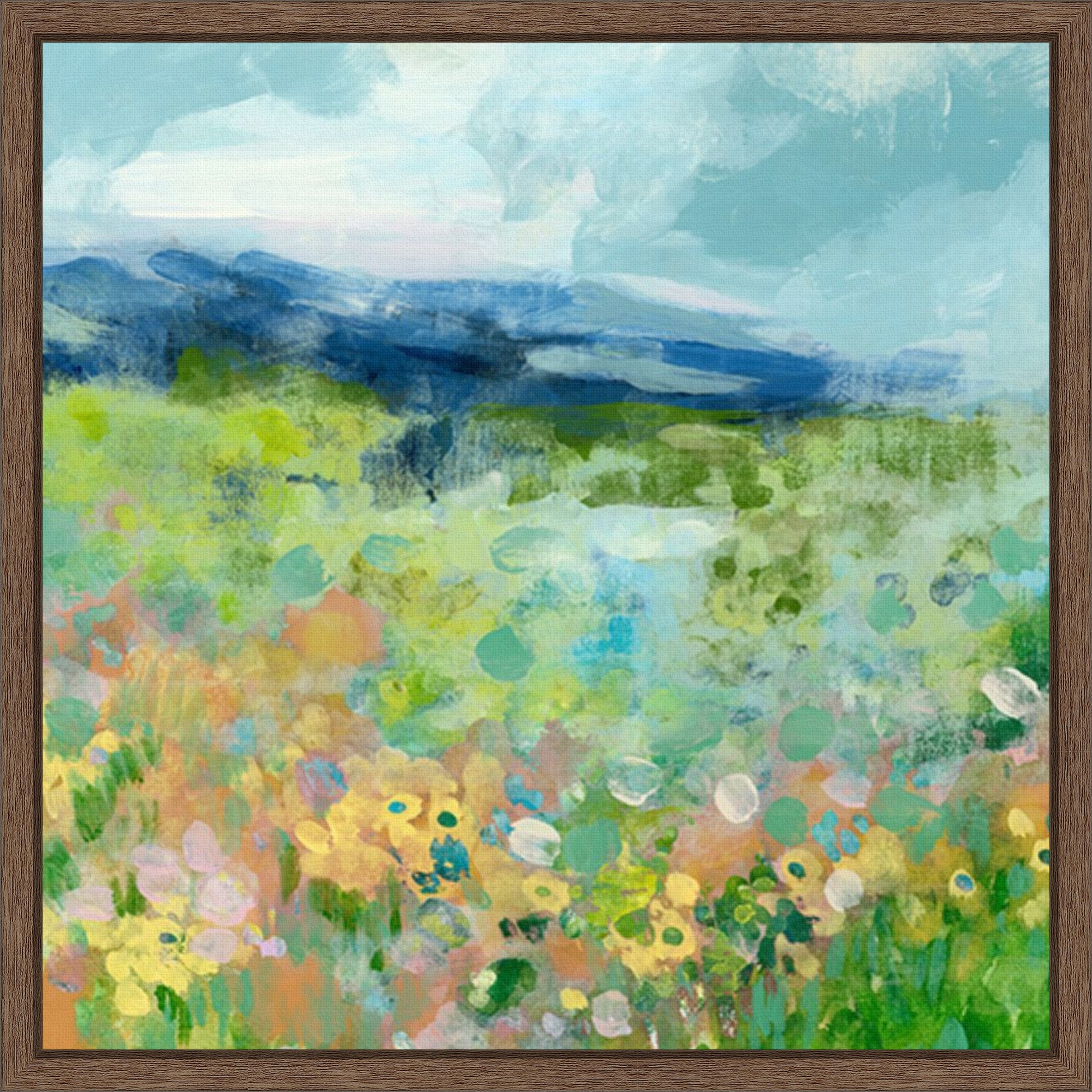 Charmed Meadow I by June Erica Vess Framed Canvas Wall Art Print