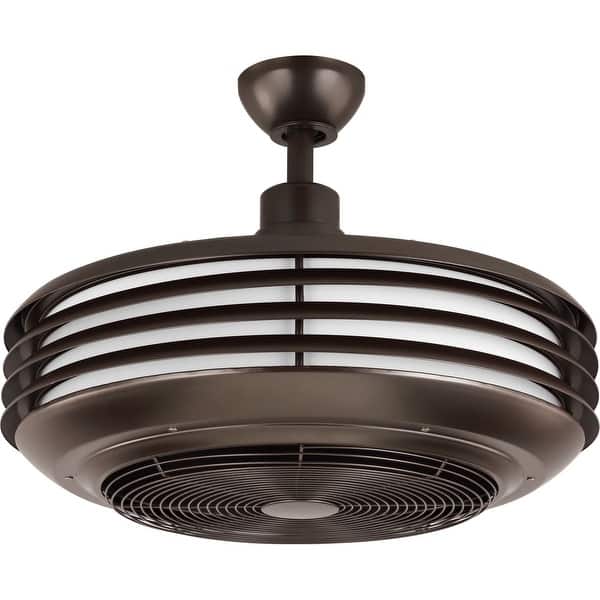 Sanford 24 Enclosed Indoor Outdoor Ceiling Fan With Led Light 15 580 X 26 120 X 26 120 Overstock 26295904