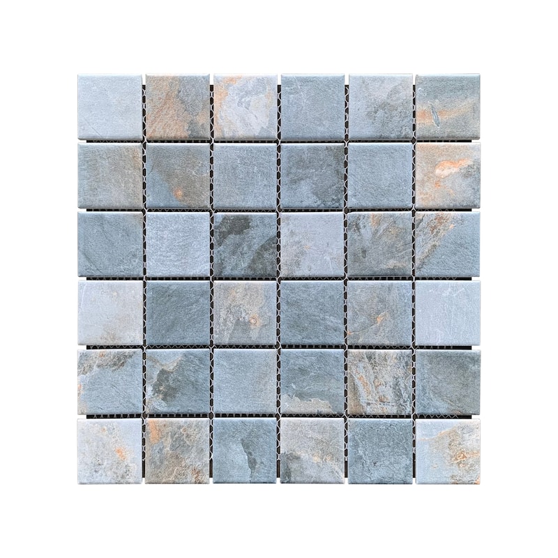 2 x 2 Grid Matte Porcelain Mosaic Wall & Floor Tile - 1 Case (15 Sheets)