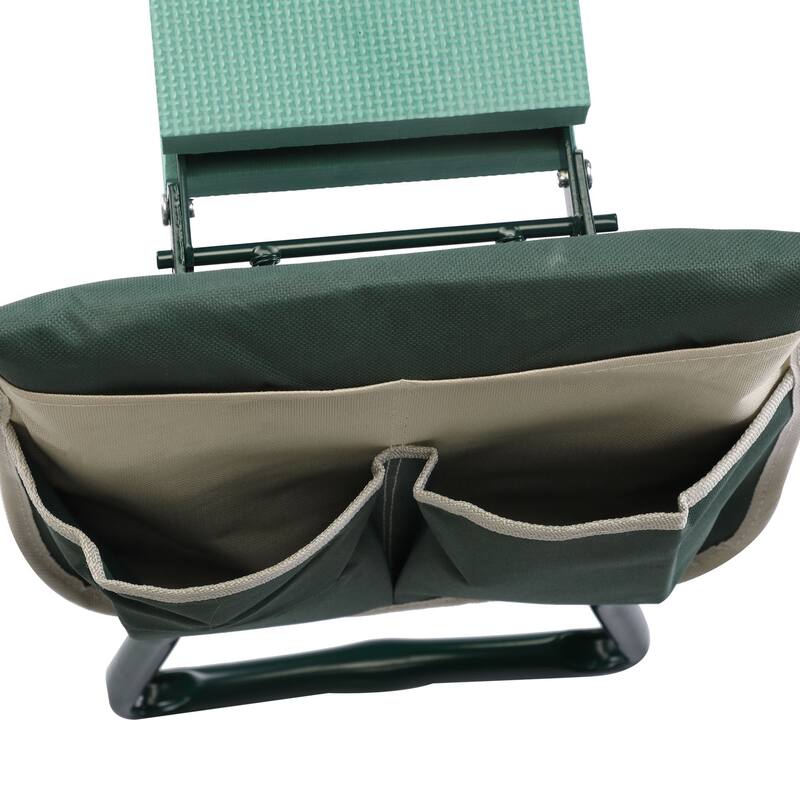 Outdoor 2-in-1 Garden Stool and Kneeler with Tool Bags