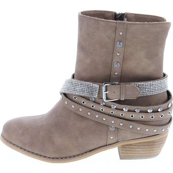 womens faux leather ankle boots