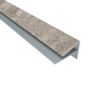 FASÄDE 47 in. Decorative Vinyl Outside Corner Trim Crosshatch Silver (5 Pack) - 5 Pack