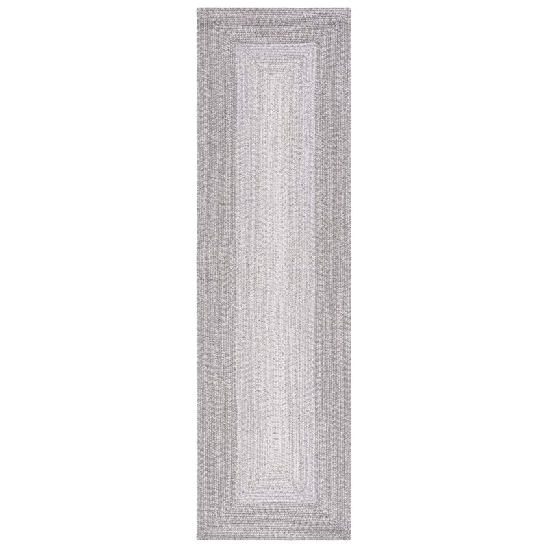 SAFAVIEH Handmade Braided Aubane Casual Rug - 2'3" x 8' Runner - Grey