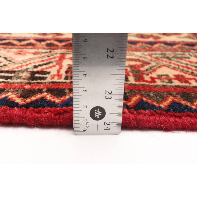 ECARPETGALLERY Hand-knotted Andelz Red Wool Rug - 4'3 x 6'11