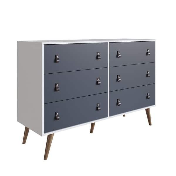 Double Dresser with Faux Leather Handles, Suitable for Bedroom, Living  Room, Dining Room, Items Storage Helper - Bed Bath & Beyond - 37777062