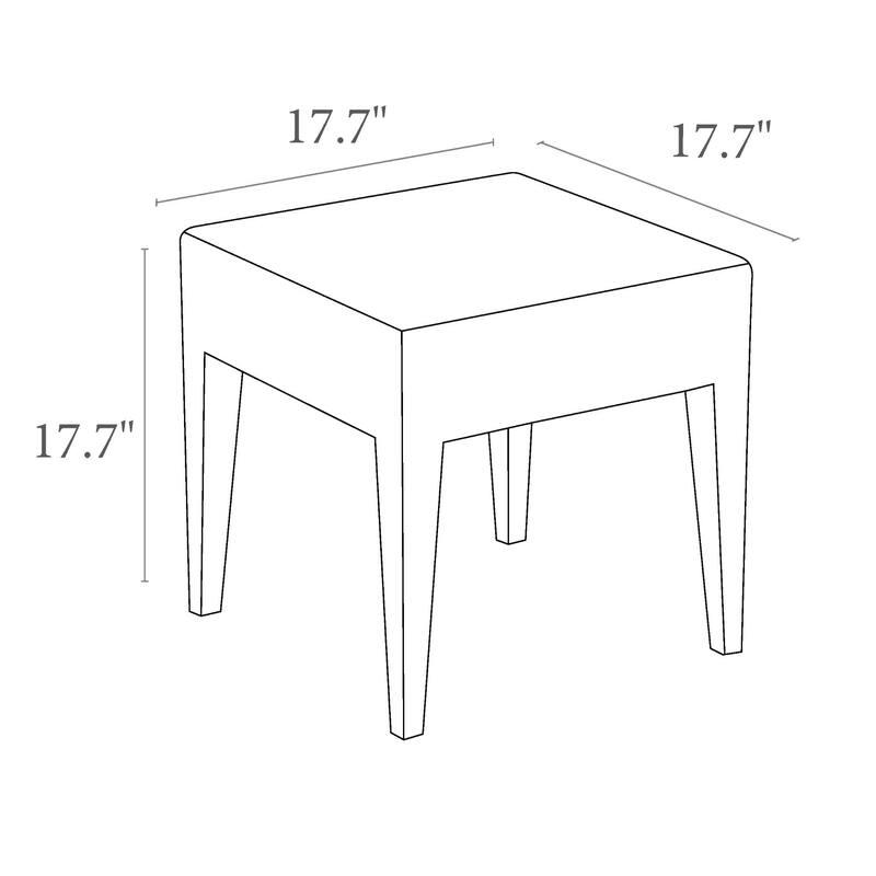 3-Piece White Patio Seating Conversation Set 32"