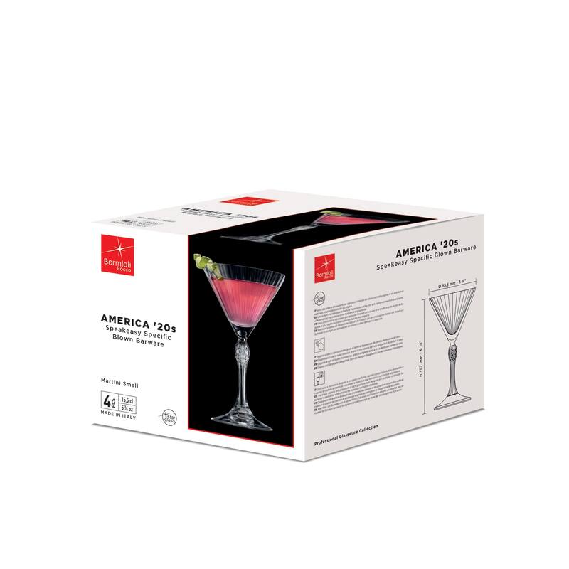 Bormioli Rocco America '20s 5.25 oz. Martini Stem,Set of 4
