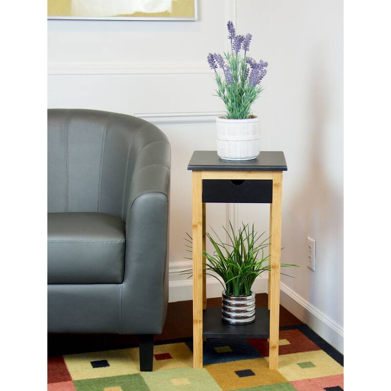 2 Tier Solid Bamboo Frame Plant Stand