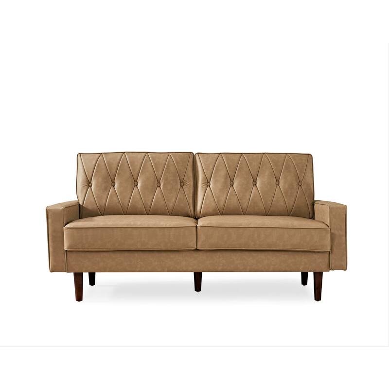 Acire Faux Leather Cushion Back 2PCS Living Room Set